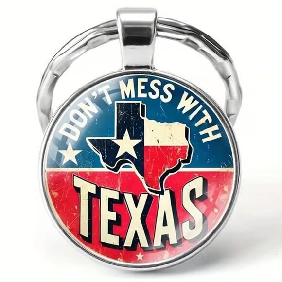 Stainless Steel DONT MESS WITH TEXAS Keyring Keychain Accessory - Picture 1 of 2